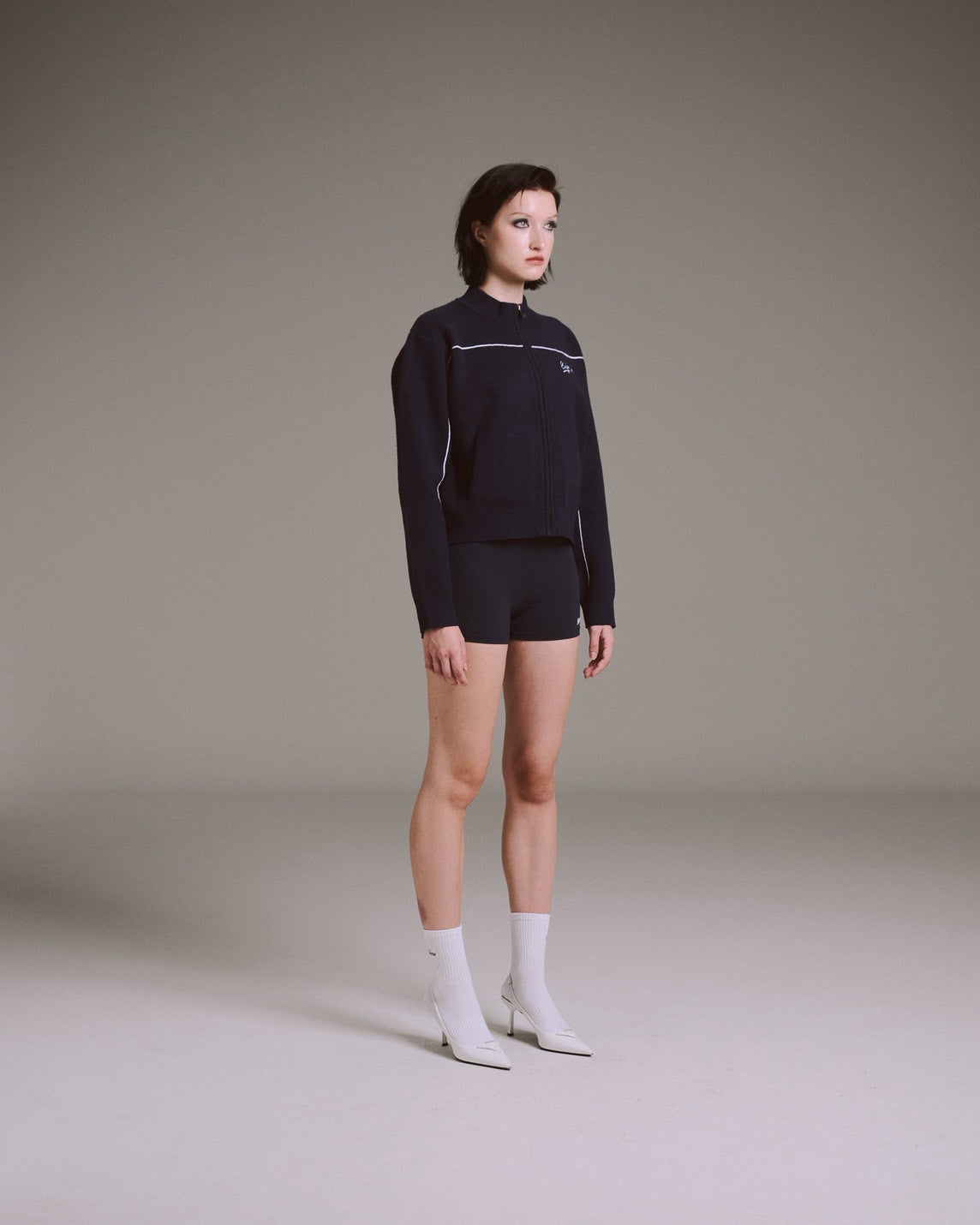 Enforme 8 Zipper Cardigan